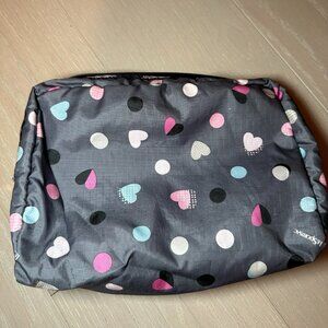 Vintage Lesportsac Hearts & Polka Dots Zip Makeup Bag Girly Pastelgoth